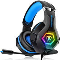 Los mejores  - Beexcellent Cascos PS4 con Micrófono Flexible para Xbox One PC Nintendo PS4 Tableta Laptop- Auriculares con Premium…